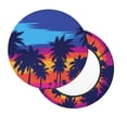 thumbnail image 2 of Kll Beach With Palm Trees Round Bar Chair Cushion Cover 12 Inch,Bar Stool Protector With Elastic, Soft Washable, 2 of 7