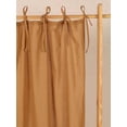 thumbnail image 5 of The Art Box Linen Curtains for Bedroom Living Room Tie Top Window Curtain Drapes, 2 Pack, Camel , 52w x 63l inch, 5 of 7