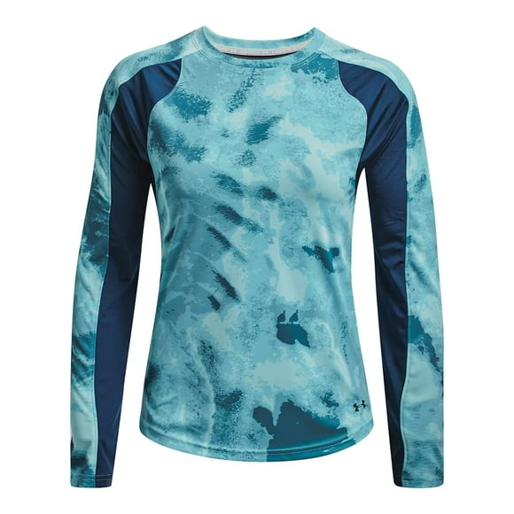 Under Armour Women's Iso-Chill Shore Break Printed Long-Sleeve T-Shirt , Cloudless Sky (400)/White , Small