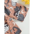 thumbnail image 6 of Wassery Infant Baby Rompers 3M 6M 12M 18M Halloween Clothes Cat/Bat Print Toddler Long Sleeve Jumpsuit for Newborn Infant, 6 of 8