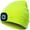 Fluorescent yellow, variant on Morttic Unisex LED Lighted Beanie Cap, Hands Free 4 LED Headlamp Cap, Warm Winter Knitted Hat with LED Flashlight for Hiking, Biking, Camping (Red,For Kids)