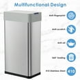 thumbnail image 2 of LAZY BUDDY 18.5 Gal Automatic Trash Can, Motion Sensor Garbage Can with Soft-Close, Wings-Open Touchless Trash Can for Living, Dining Room, Kitchen, Stainless Steel, 2 of 9
