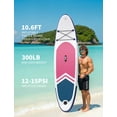 thumbnail image 2 of QinaQin Tabla de paddle board inflable SUP de 10.6 pies, portátil y resistente, ligera pero estable, con PVC reforzado y cubierta antideslizante, para lago, río y mar tranquilo, 2 of 6