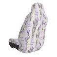 thumbnail image 2 of Wukai Lavender Flowers Full Set Car Seat Covers with Soft Padding Universal Auto Front Seats Protector and Cushion Mat, 2 of 5