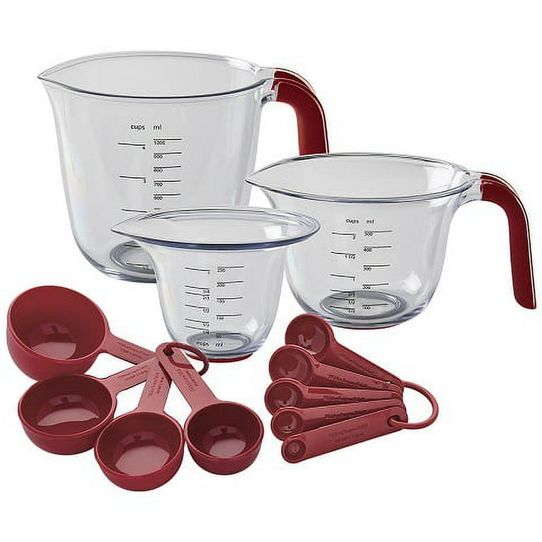 Dropship Set 12 Pieces Plastic Measuring Cup Measuring Spoon Set With Scale  Color Kitchen Baking Tools Flour Milk Powder Coffee Measuring to Sell  Online at a Lower Price