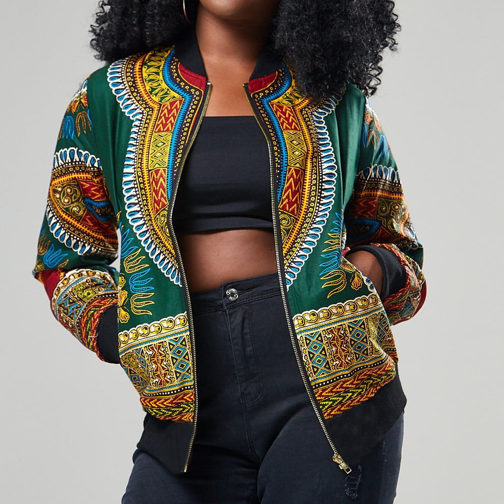 Long Sleeve Graphic Tees for Women African Print Shirt Dashiki Vintage Streetwear Plus Size Tunic Tops Casual Comfy 
