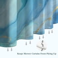 thumbnail image 6 of Blue and Gold Marble Wavy Veins Pattern Shower Curtain 72"x72" ,Bathroom Decorative Shower Curtains Set with 12 Hooks,Modern Waterproof Washable Shower Curtain, 6 of 6