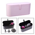 thumbnail image 2 of Caja de almacenamiento portátil de PU para secador de pelo, compatible con bolsas organizadoras con tapa magnética. Rosa, 2 of 8