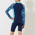 thumbnail image 5 of YONGHS Kids Boys 2 Piece Long Sleeve Swimsuit UPF 50+ Sun Protection Bathing Suit Swimwear Type B 9-10, 5 of 5
