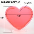 thumbnail image 3 of PORPAN Heart Vase, Acrylic Flower Vase, Hangable Wall Vase, Red Aesthetic Vase for Decor, Modern Decorative Vase for Wedding, Living Room, Bedroom, Table, Office, Housewarming Gift(Neon Red), 3 of 7