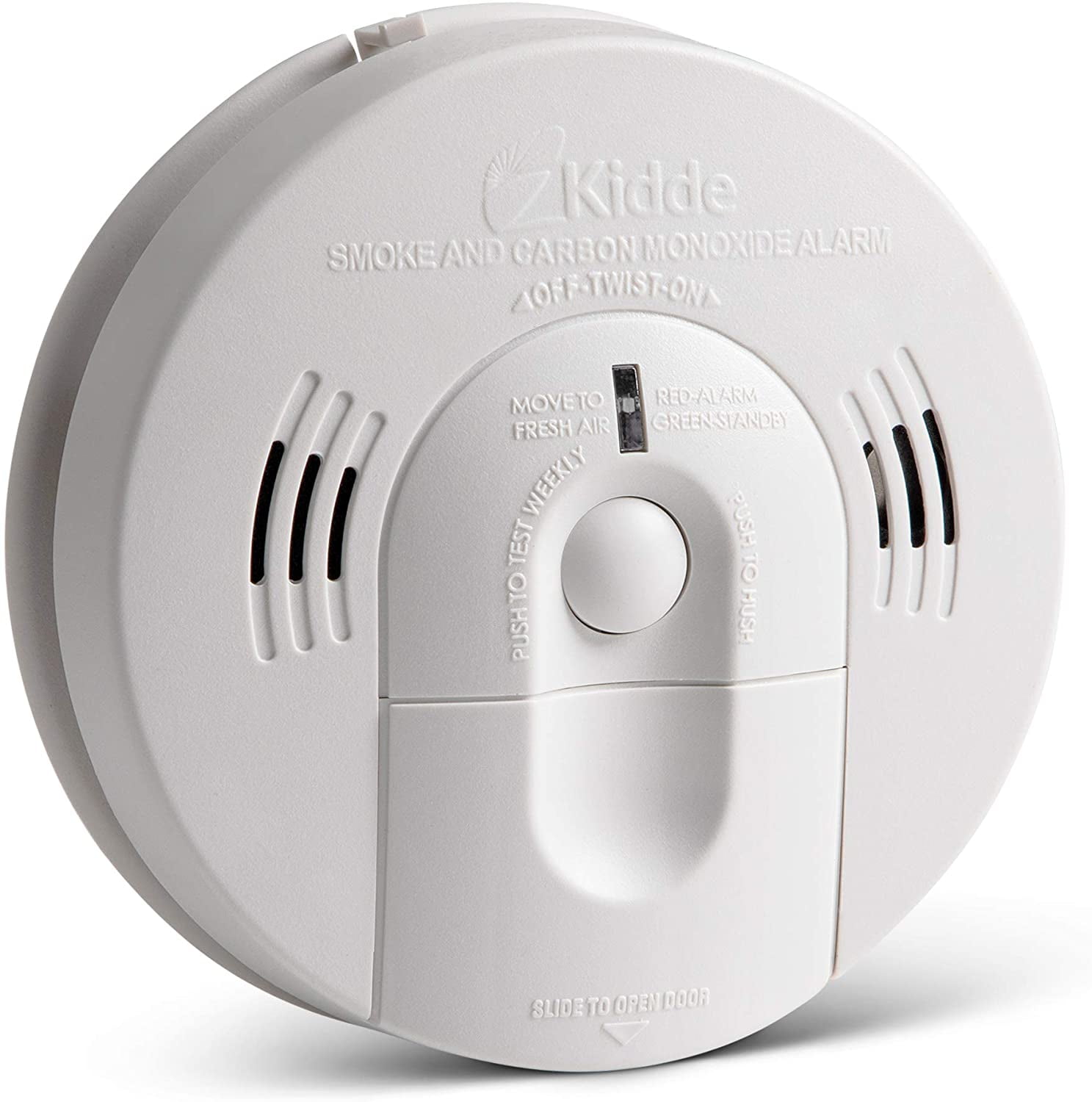 Hardwired w/10 Year Lithium Battery Backup 2 Pack Kidde Smoke and Carbon Monoxide Detector Alarm with Voice Warning Interconnectable White