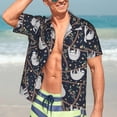 thumbnail image 6 of Men's Hawaiian Shirt Casual Short Sleeve Button Down Shirt Tropical Beach Shirt, 6 of 8