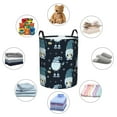 thumbnail image 4 of Fuzoiu Gnome and Snowflakes Print Circular Hamper,Laundry Basket with Handle,Collapsible Laundry,Dirty Clothes Storage Basket,for Bedroom Bathroom Dorm Living Room-Medium, 4 of 6
