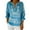 Light Blue, variant on Womens Linen Tops Summer Casual Loose 3/4 Sleeve Shirts for Beach Vacation Trendy Print V Neck Blouses Tops Black XXL