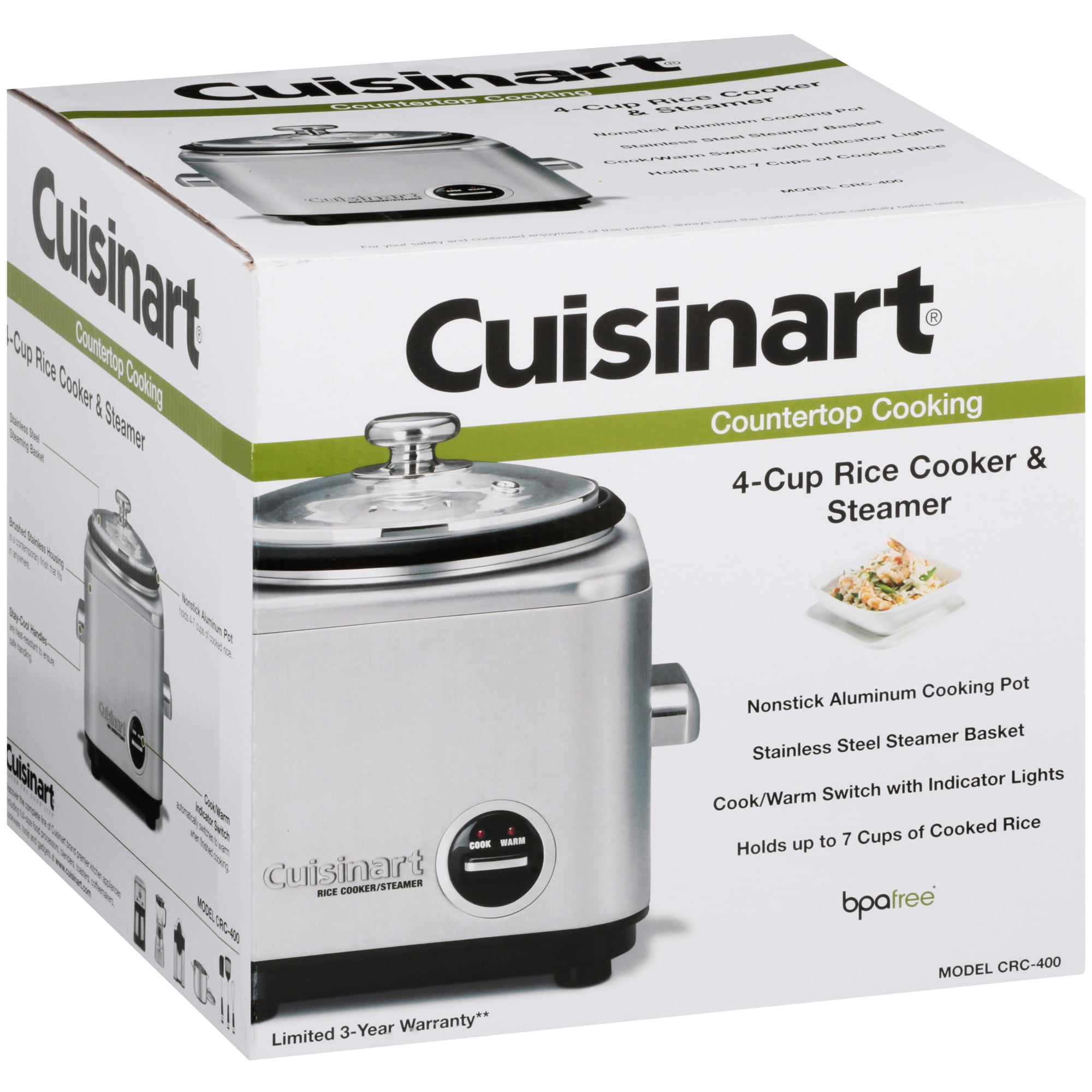 NEW Cuisinart CRC400 Rice Cooker, 4Cup, Silver FREE SHIPPING eBay