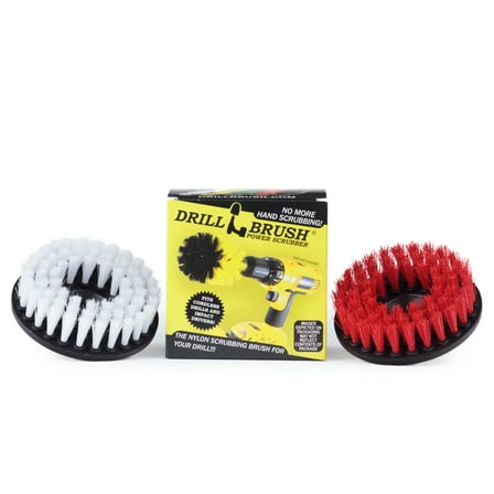 Carpet Cleaner - Drill Brush - Indoor/Outdoor Large Spin Brush Cleaning Kit - Upholstery Cleaner - Leather, Glass - Deck Brush - Grout Cleaner - Hard Water, Calcium, Mineral Deposits, Soap Scum, Rust