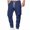 Navy, variant on Chiccall Men's Fleece Sweatpants Elastic Waist Drawastring Cargo Pants Comfy Elastic Bottom Casual Joggers