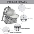 thumbnail image 4 of Paw Prints and Bones Backpack for School,Cute School Bag,Schoolbag with Adjustable Shoulder Straps & Padded Back,15.25"x11.5"x5.25", 4 of 6