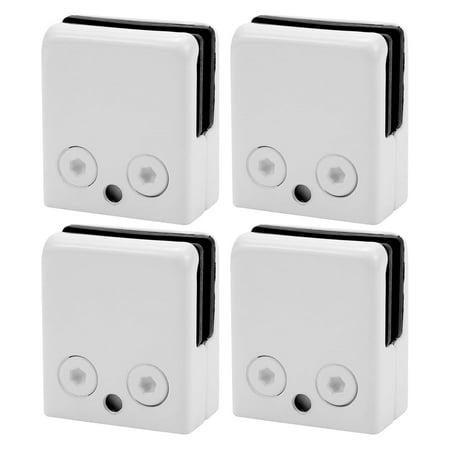 

FENG4 Pcs Stainless Steel Glass Clips Mounting Brackets Square Glass Clamps for Shelf Brackets 48 * 43 * 24mm (White)-240810