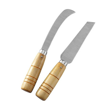 

4pcs Stainless Steel Pineapple Peeler Watermelon Huller Fruit Stem Remover Leaf Peeler Metal Slicer Kitchen Gadgets for Home (2 Curved + 2 Fruit Knife)