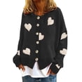 thumbnail image 3 of Suéter de punto de un solo pecho para mujer, cárdigan de mujer, otoño e invierno, estilo europeo y americano, 3 of 6