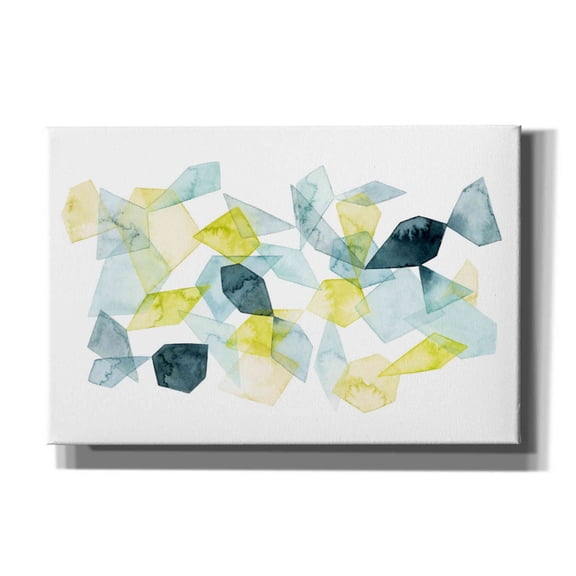 Epic Graffiti 'Seaglass Abstract I' by Grace Popp, Canvas Wall Art, 18"x12"