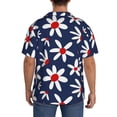 thumbnail image 3 of Hirioo Daisy Flowers for Men's Cuban Collar Short Sleeve Shirt Button Down Shirt Beach Summer Shirts Wedding Vacation Shirts-XX-Large, 3 of 5