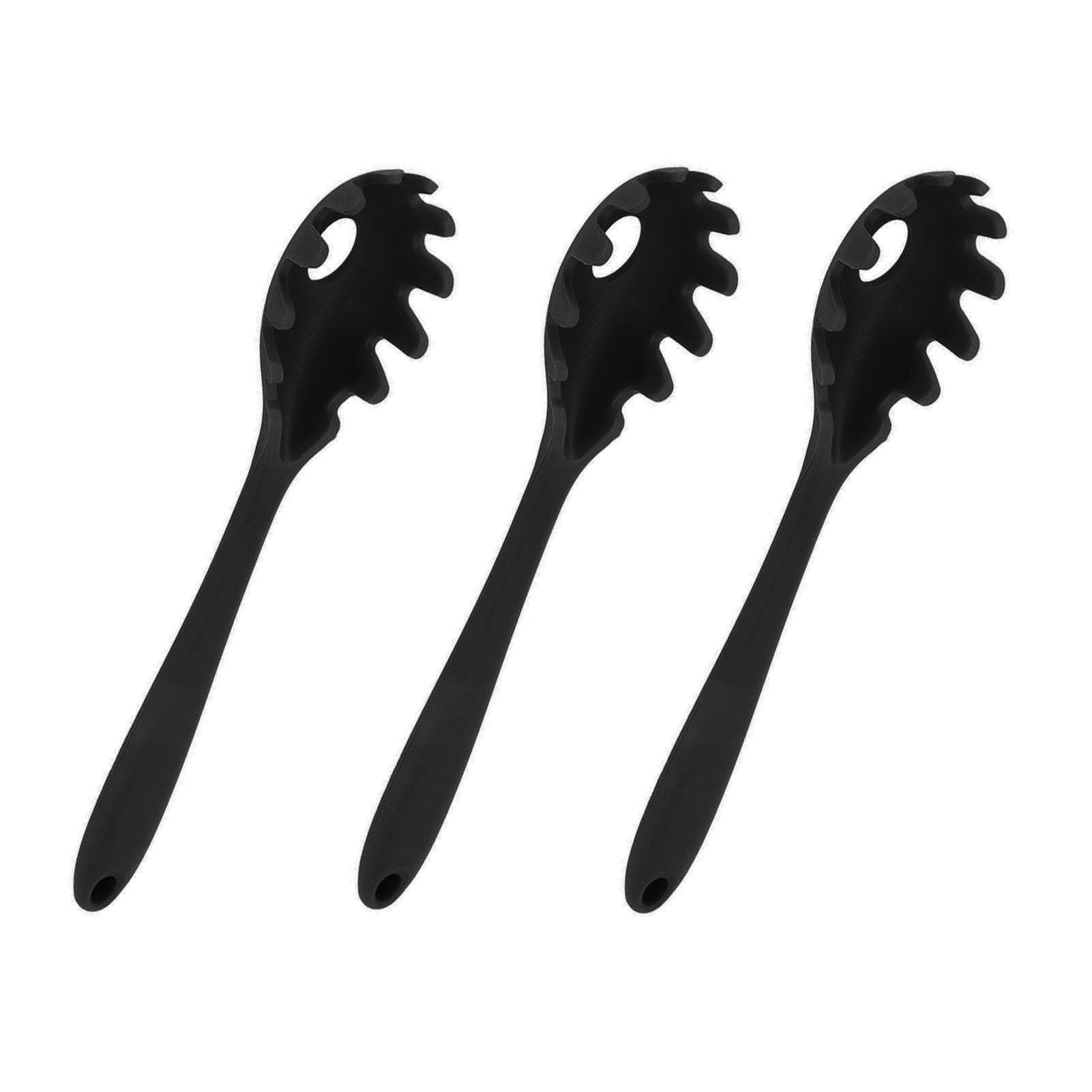 Cergrey 3 Pcs Silicone Spaghetti Spoon All in 1 Food Grade Heat