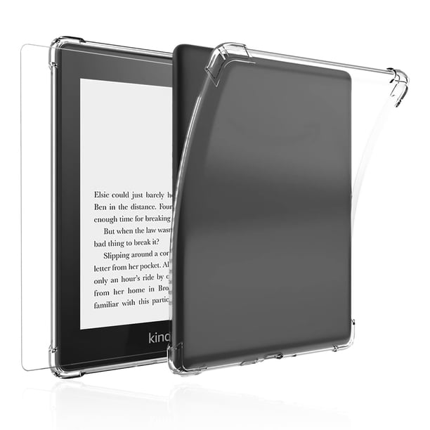 Funda J.M.SHOW Clear para Kindle de 6 pulgadas con cristal templado 2022