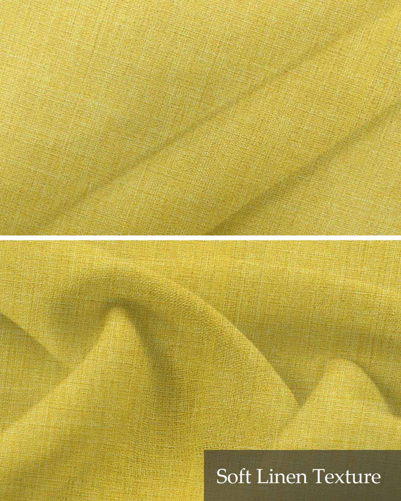 Yellow Farmhouse Kitchen Valances for Windows Farmhouse Linen Window Valance Curtain for Living Room Window Treatment Vintage Country Monochrome Textured Valance Rod Pocket Topper Drape, 54 x 18 Inch