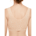 thumbnail image 3 of BIMEI Women's Wire-Free Front Closure Cotton Pocketed Mastectomy Bra Post Surgery Wire Free Full-Freedom Cotton Plus Size Everyday Bra 8915,Beige,XL, 3 of 9