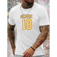 thumbnail image 1 of Camiseta gráfica "Soy VIP" para hombre: informal y ligera, de poliéster, con cuello redondo, ideal para salidas de verano. Lavable a máquina., 1 of 5