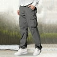 thumbnail image 7 of Yuhangmm Men's Cargo Pants for Daily Workwear and Outdoor Adventures with and Multiple Pockets Dark Gray XXL, 7 of 7