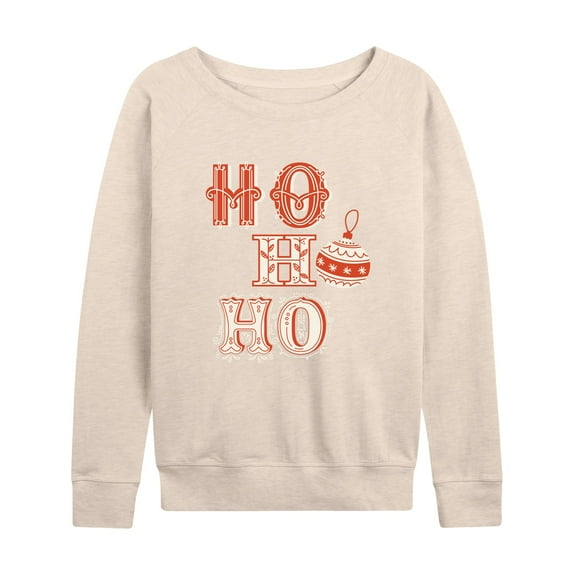 Instant Message - Christmas - Ho Ho Ho Ornament - Women's Lightweight French Terry Long Sleeve Shirt
