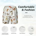 thumbnail image 4 of Kdxio Mushrooms And Butterflies Print Men'S Swim Trunks With Compression Liner 7 Inch Inseam Quick Dry Swim Shorts, 4 of 7