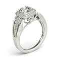 thumbnail image 3 of 14k White Gold Baroque Shank Cut Diamond Engmt Ring 1 1/4 cttw SZ 4.5, 3 of 4