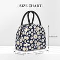 thumbnail image 2 of Honeii Daisy Floral Print Insulated Lunch Bag Women Reusable Lunch Box with Pocket for Work Picnic Travel -One Size, 2 of 6