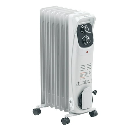 

Comfort Zone 1 500-Watt Electric Oil-Filled Radiant Radiator Heater Permanently Sealed Never Refill Adjustable Thermostat Stay-Cool Handle Tip-Over Switch & Overheat Protection System