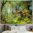 thumbnail image 2 of BCIIG Fantasy Forest Mushroom Tapestry, Enchanted Wonderland Tapestry Fairy Tale Tree House Tapestries Wall Art for Baby Girls Bedroom Living Room Dorm Decor  60x50inch, 2 of 6