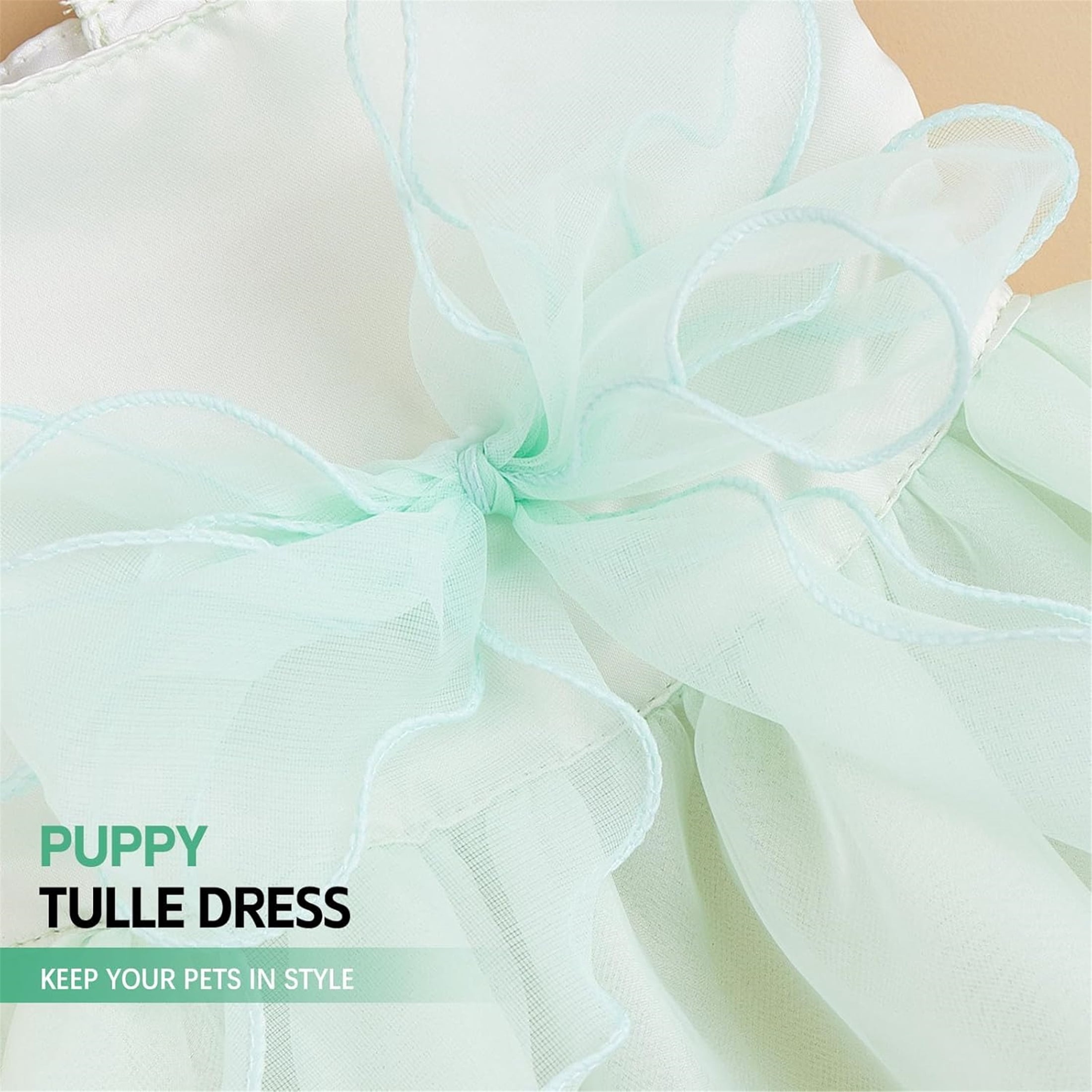 UOSIA Pet Dog Dress Girl Green Puppy Chihuahua Yorkie Tutu Skirt,M,Green