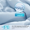 thumbnail image 3 of Cooling Comforter Queen, Cold Touch Fabric Absorbs Body Heat, Double-Sided Cool Design Soft Fluffy Cooling Blanket for Night Sweats Hot Sleeper(Grey, Queen(90"x90")), 3 of 5