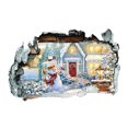 thumbnail image 3 of Adhesivos de pared con diseño de casa de muñeco de nieve navideño, 40 x 60 cm, PVC, 3 of 3