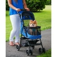 thumbnail image 4 of Pet Gear Happy Trails Easy Locking NO-ZIP Pet Stroller - Sapphire, 4 of 5