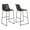 Black, variant on Plata Import Milana 29.5" Faux Leather Bar Stools in Tan (Set of 2)