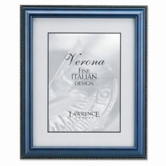 Lawrence Frames Lawrence Frames Blue Wood 4x6 Picture Frame - Gold Bead Design