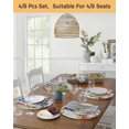 thumbnail image 5 of 15 Inch Round Placemats Set of 4, Gingerbread Christmas Non Slip Heat Insulation PP Table Mats, Xmas Balls Branches Grey Washable Place Mats for Kitchen Dining Party Table Decor, 5 of 7