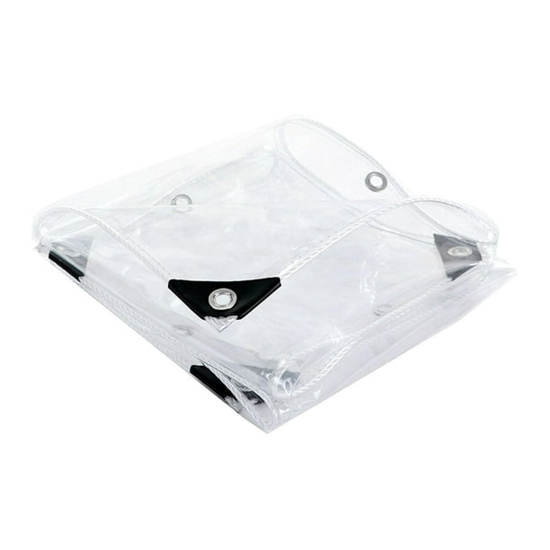Lona transparente con ojales, impermeable, antidesgarros, para 2x3 metros