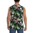 thumbnail image 4 of Fotbe Lilies Flowers Men's Camiseta sin Mangas Estampada para Hombres, Playera Casual para Gimnasio, Entrenamiento, Playa-Large, 4 of 7