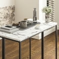 thumbnail image 2 of roomfitters 41” Modern Faux Marble Console Table for Entryway, Rectangular Entrance Sofa Table, Entry Table with Black Metal Frame, Bar Table for Dining Room, Living Room Couch Table, Display Table, 2 of 10