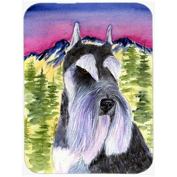 Caroline's Treasures Schnauzer Glass Cutting Board Large